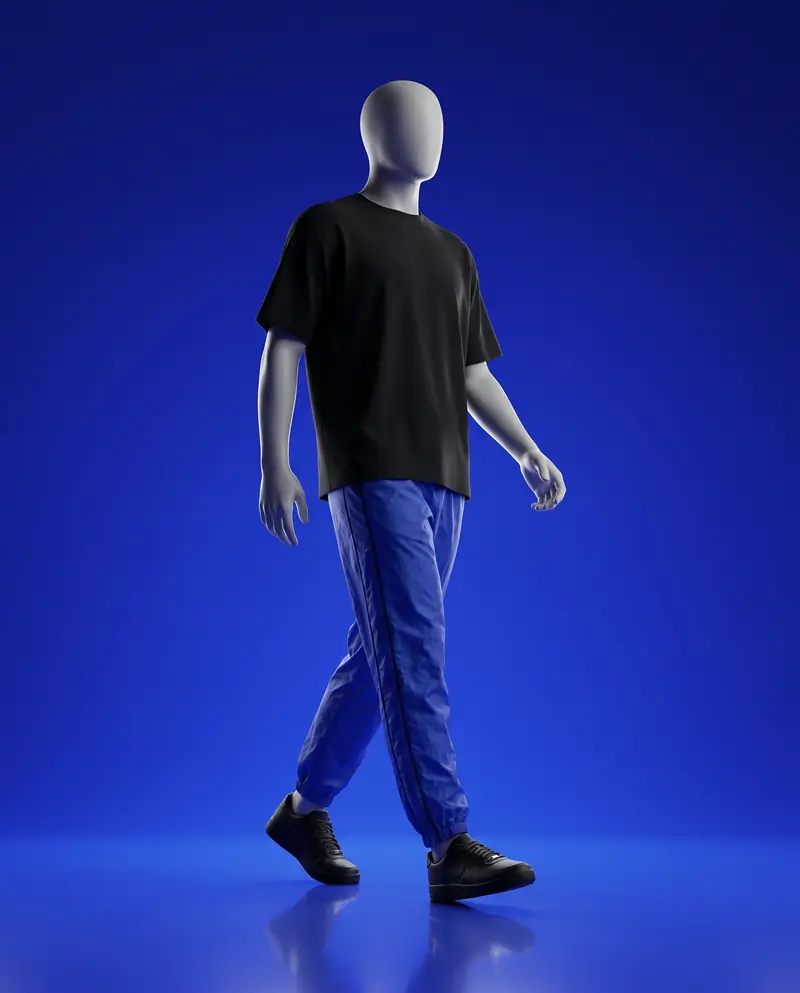 Avatar in Sleepwalker Track Pant vor Kobalt-Hintergrund